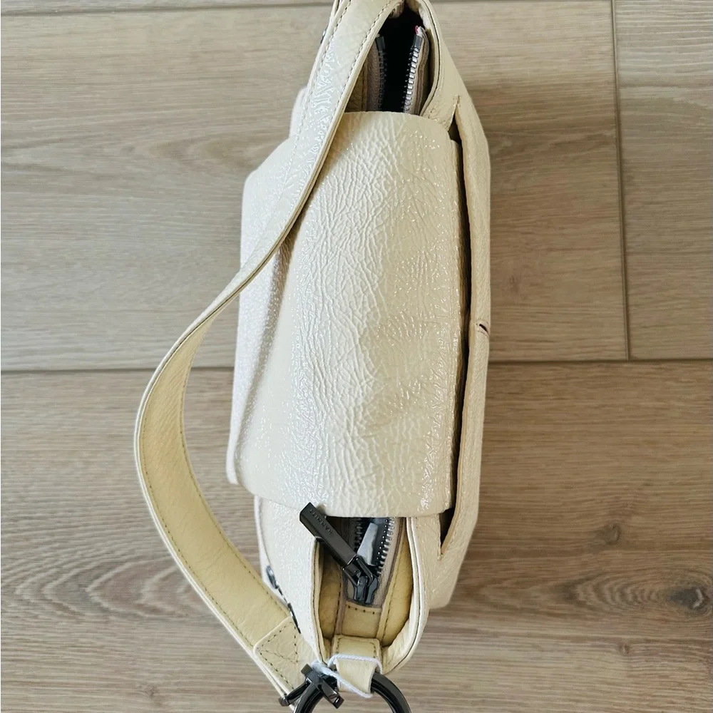 🆕✨ HAMMITT VIP Baguette Alabaster Glaze Patent Leather Shoulder Crossbody Bag - Picture 8 of 11